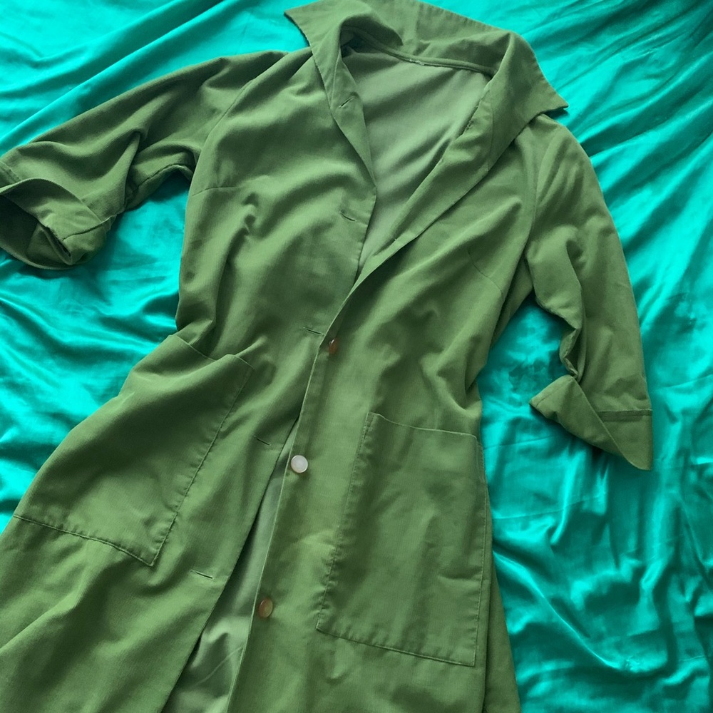 Vintage green light coat blazer